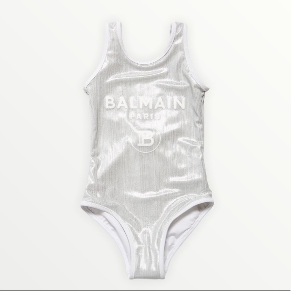 Balmain Silver One Piece With Logo - Picture 3 of 16